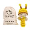 Bunny White Bunny rattles Toy for Young Children, Handmade Woolen Toy with Strict Quality Testing Process, Usable as House Decoration (Sleeping Bee Rattle) view 1