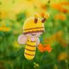 Bunny White Bunny rattles Toy for Young Children, Handmade Woolen Toy with Strict Quality Testing Process, Usable as House Decoration (Sleeping Bee Rattle) view 2