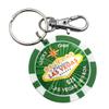 Las Vegas Keychain, Lucky Poker Chip (Green) view 1