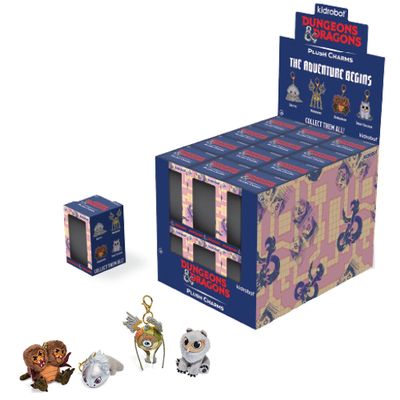 Dungeons & Dragons D&D: 3" Plush Charms Wave 2 Display - 24 Count Pack by Kidrobot, Collectible Keychains
