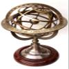 Divine Handicraft 11" Brass Armillary Sphere Globe Astrolabe Zodiac Engraved Celestial Globe On Wooden Base view 2