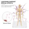 ULTECHNOVO 1set Figurine Doll Base Display Stand Assembly Bracket DIY Model Rack Toy Support Holder Figure Clear Plastic Action Transparent view 4