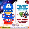 JA-RU Marvel Avengers Figures Large 5.5" Foam Ball (1 Captain America) Squishy Toy Action Super Hero Spiderman, Hulk, Iron Man & Black Panther. Fidget Ball Stress Toy D-6821-1s view 2