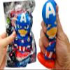 JA-RU Marvel Avengers Figures Large 5.5" Foam Ball (1 Captain America) Squishy Toy Action Super Hero Spiderman, Hulk, Iron Man & Black Panther. Fidget Ball Stress Toy D-6821-1s view 3