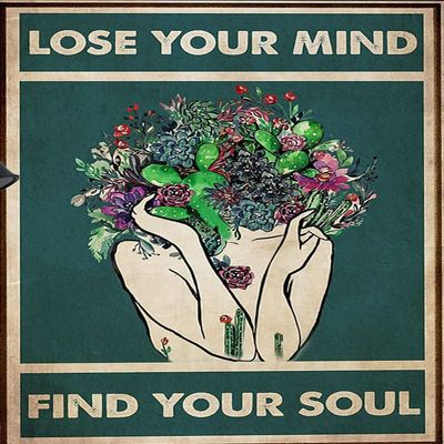 1000 Piece Wooden Adults Children PuzzlesLose Your Mind Find Your Soul Poster, Pot Head Succulents Poster, Vintage Garden Wall Art, Gardening Pot Head Girl Canvas, Cactus Plant Art