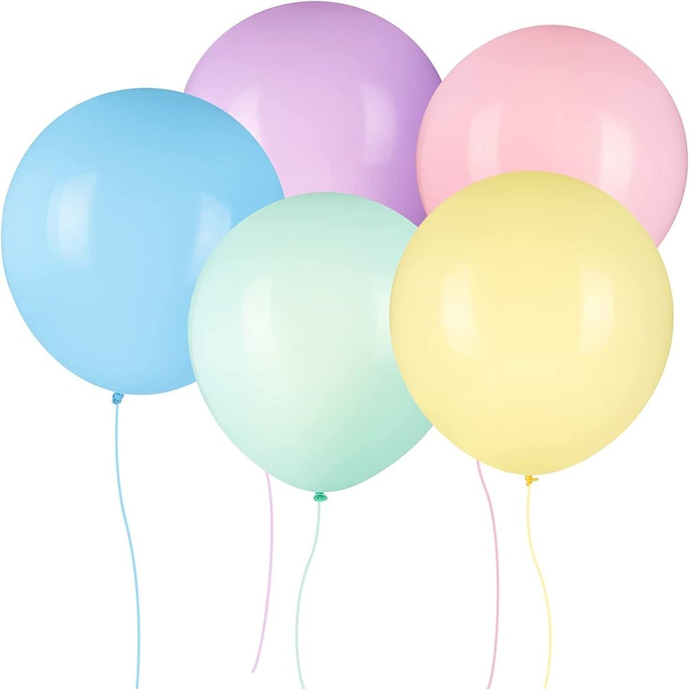 10 Pack 18 Inches Macaron Assorted Rainbow Balloons for Birthday Baby Shower Party Decoration (Blue)