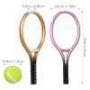 6sets Mini Tennis with Prop Miniature Ball and Random Rackets Accessory Sports Doll Balls Equipment Garden of Topper Kit Fairy Decorative Model House for Decoration (Random Color) view 2
