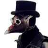 Dajingkj Plague Doctor Mask Steampunk PU Leather Long Nose Bird Beak Half Plague Mask Adjustable Scary Halloween Mask Costumes Props view 1