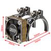 DKKY RC Motor Cooling Fan Heatsink 40-43mm Adjustable for Arrma Axial Traxxas 1/8 1/10 RC Crawler Car 4274 4068 4268 with 42mm Motor (Black Gold) view 2