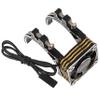 DKKY RC Motor Cooling Fan Heatsink 40-43mm Adjustable for Arrma Axial Traxxas 1/8 1/10 RC Crawler Car 4274 4068 4268 with 42mm Motor (Black Gold) view 3
