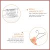 TOYANDONA Mini Clothes Rack for Dolls with 10 Mini Metal Doll Clothes Hangers Doll Apparel Hanger and Clothing Rack for Dollhouse Accessories 5.90X4.72X2.16 Inch view 3