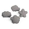 Bigjigs Toys Stone Grey Silicone Sand Moulds - 4 Piece Silicone Beach Toys Set, Eco Friendly Beach Toys, Sustainable Sand and Water Toys, Sand Toys for Toddlers Age 3-5 Years view 1
