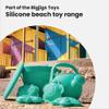 Bigjigs Toys Ocean Blue Silicone Sand Moulds - 4 Piece Silicone Beach Toys Set, Eco Friendly Beach Toys, Sustainable Sand and Water Toys, Sand Toys for Toddlers Age 3-5 Years view 4