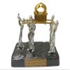 3 ARCHES USA The Ark of The Covenant Model Being Carried from The Levites Priests-Metal Statue-Judaica Israel view 1