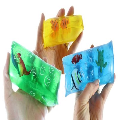 3 Different Animal Filled Water Trick Snakes - Filled with Clownfish, Dinosaurs and Sea Creatures - Stress Toy - Slippery Tricky Wiggly Wiggler Tube - Squishy Wiggler Sensory Fidget Ball