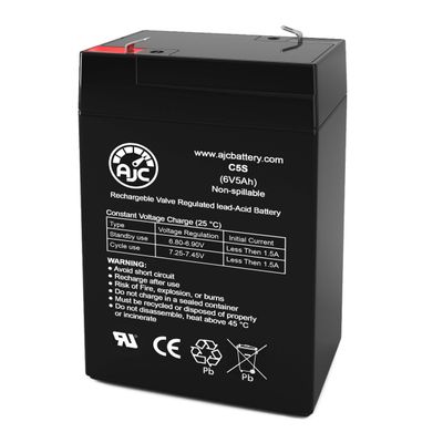 AJC Battery Compatible with Kid Trax Moto Trax Toddler Quad KT1010TG 6V 5Ah Ride-On Toy Battery