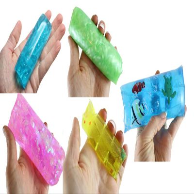 5 Different Water Trick Snakes - Filled with Glitter, Confetti, Sea Creatures, Sparkles, and Pearl - Stress Toy - Slippery Tricky Wiggly Wiggler Tube - Squishy Wiggler Sensory Fidget Ball