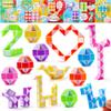 JOYIN 28 Packs Valentine's Day Cards with Snake Twist Toys for Kids, Snake Twist Puzzle Magic Stress Relief Fidget Toys with Cards for Valentine Classroom Exchange Prizes Party Favor view 1