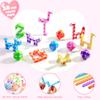 JOYIN 28 Packs Valentine's Day Cards with Snake Twist Toys for Kids, Snake Twist Puzzle Magic Stress Relief Fidget Toys with Cards for Valentine Classroom Exchange Prizes Party Favor view 3