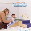 ECR4Kids SoftZone Junior Little Me Climb Crawl and Slide, Beginner Playset, Earthtone, 3-Piece view 3