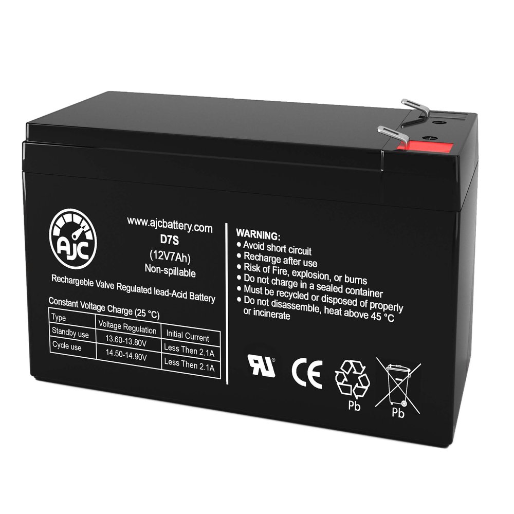 AJC Battery Compatible with Kepooman Kids Three-wheeled Motorcycle GD-0088 12V 7Ah Ride-On Toy Battery