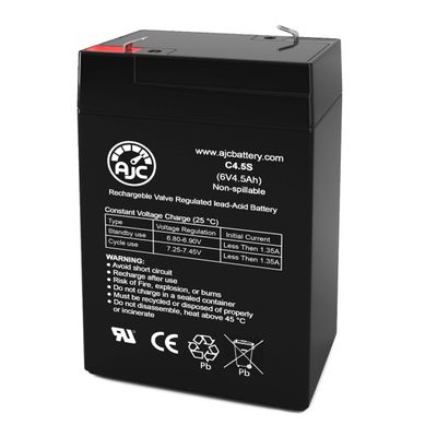 AJC Battery Compatible with Rock Wheels Bentley EXP12 Kids Toy Car 6V 4.5Ah Ride-On Toy Battery