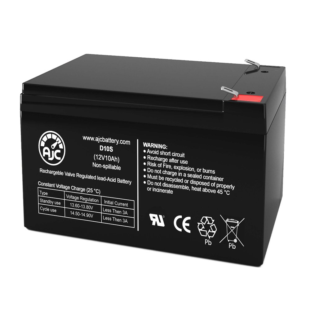 AJC Battery Compatible with YingTrading Kids Car 2 Seats XJL588-Blue XJL588-Red 12V 10Ah Ride-On Toy Battery