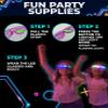 Toysery Glow In The Dark Party Supplies 140 Piece - Party Props Blacklight Party Supplies - LED Glasses, Foam Light Up Sticks, Glow Party Sticks - Neon Party Favors Hora Loca Party Supplies for Adults view 2