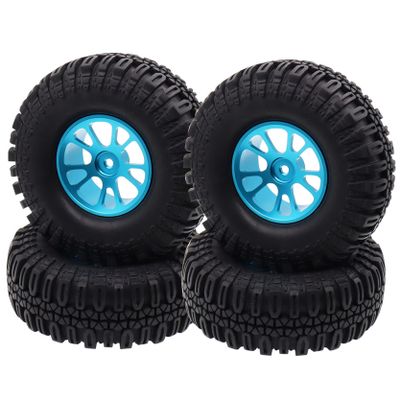 4PCS Treehobby RC 1.9 Crawler Tires 4.25 Inch 108mm Outer Diameter with Aluminium Alloy Wheel Rims Compatible with 1/10 Axial SCX10 RC4WD D90 TRX-4 RC Climbing Car Upgrade Parts