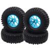 4PCS Treehobby RC 1.9 Crawler Tires 4.25 Inch 108mm Outer Diameter with Aluminium Alloy Wheel Rims Compatible with 1/10 Axial SCX10 RC4WD D90 TRX-4 RC Climbing Car Upgrade Parts view 1