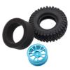 4PCS Treehobby RC 1.9 Crawler Tires 4.25 Inch 108mm Outer Diameter with Aluminium Alloy Wheel Rims Compatible with 1/10 Axial SCX10 RC4WD D90 TRX-4 RC Climbing Car Upgrade Parts view 4