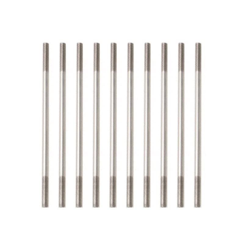 BAIJAC 10PCS M3 M4 Threaded Tie Push Rod Stainless Steel Screw Servo Linkage Connect Fastener Bars Link Pushrod CW CCW for RC Car Boat ( Color : M4x40mm )