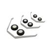 BAIJAC 1Set Aluminum Alloy Landing Gear Sponge Wheels Shaft Axle for 20-25/25-40/50 Classes DIY RC Electric Plane Fixed Wing Aircraft (Color : Level 25-40) view 2