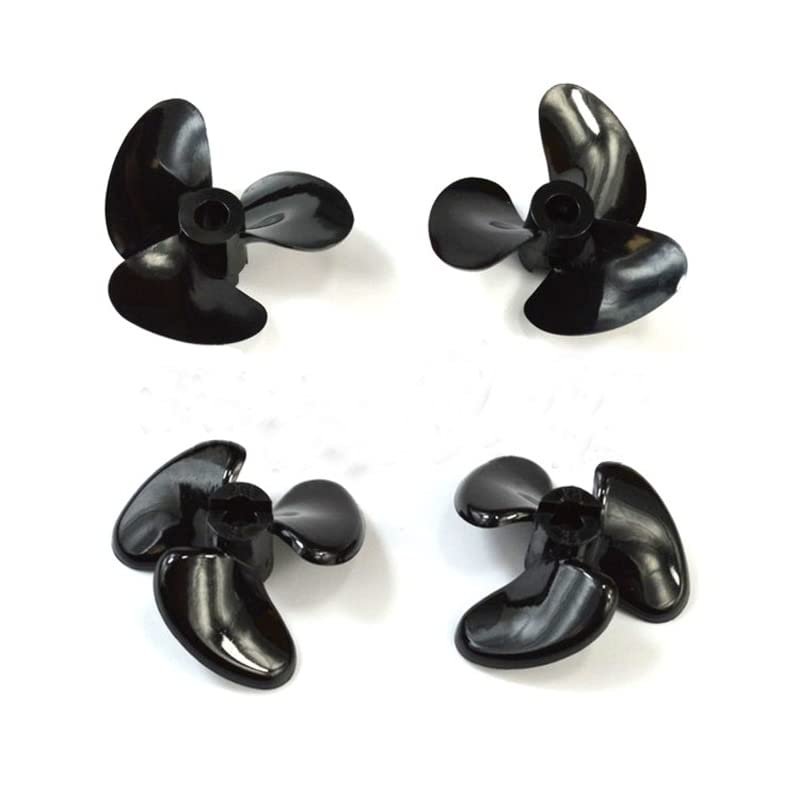 BAIJAC 2Pairs Dia. 34mm 30mm 26mm Three-Blade Fully Immersed Paddle Positive Negative Propellers PC Material Props RC/Simulation Boat ( Color : 2pairs 26x4mm )
