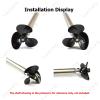 BAIJAC 2Pairs Dia. 34mm 30mm 26mm Three-Blade Fully Immersed Paddle Positive Negative Propellers PC Material Props RC/Simulation Boat ( Color : 2pairs 26x4mm ) view 3