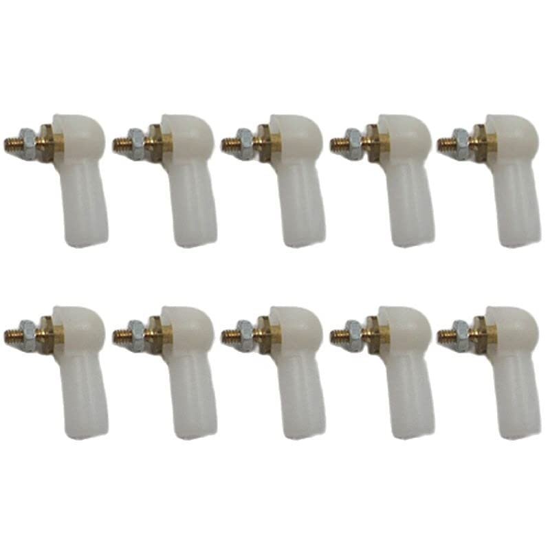 10PCS M2 M3 Plastic Ball Joint Buckle Tie Rod End Positioning Ball HeadConnector for Link Push 2mm/3mm Pull Rod RC Boat Model ( Color : M3 Wihte )