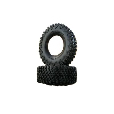 Little Guy Racing Gripper LG4 1.0 Inch Tires Compatible with 1/24 RC Axial SCX24, RGT, Element, Enduro, URUAV (2 Tires per Order), Black, 63mm x 21mm x R1 + Free Bottomline Decals Sticker
