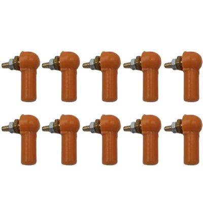 10PCS M2 M3 Plastic Ball Joint Buckle Tie Rod End Positioning Ball HeadConnector for Link Push 2mm/3mm Pull Rod RC Boat Model ( Color : M3 Orange )