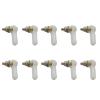 BAIJAC 10PCS M2 M3 Plastic Ball Joint Buckle Tie Rod End Positioning Ball HeadConnector for Link Push 2mm/3mm Pull Rod RC Boat Model (Color : M2 Wihte)