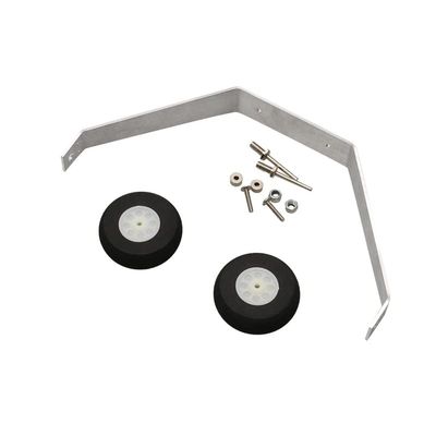 BAIJAC 1Set Aluminum Alloy Landing Gear Sponge Wheels Shaft Axle for 20-25/25-40/50 Classes DIY RC Electric Plane Fixed Wing Aircraft ( Color : Level 50 )