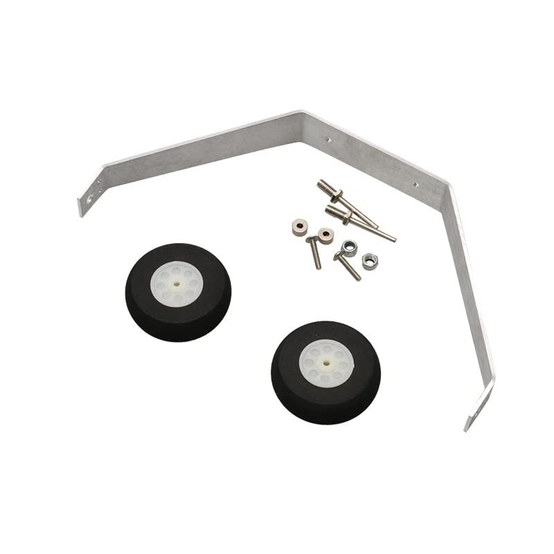 BAIJAC 1Set Aluminum Alloy Landing Gear Sponge Wheels Shaft Axle for 20-25/25-40/50 Classes DIY RC Electric Plane Fixed Wing Aircraft ( Color : Level 50 )