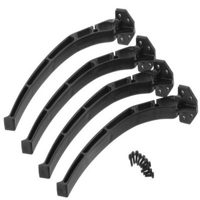 4pcs/Set Universal Aircraft Qudcopter Wheels Tripod Landing Skids Gear for F450 F550 SK480 (1 Set ) ( Color : Black )