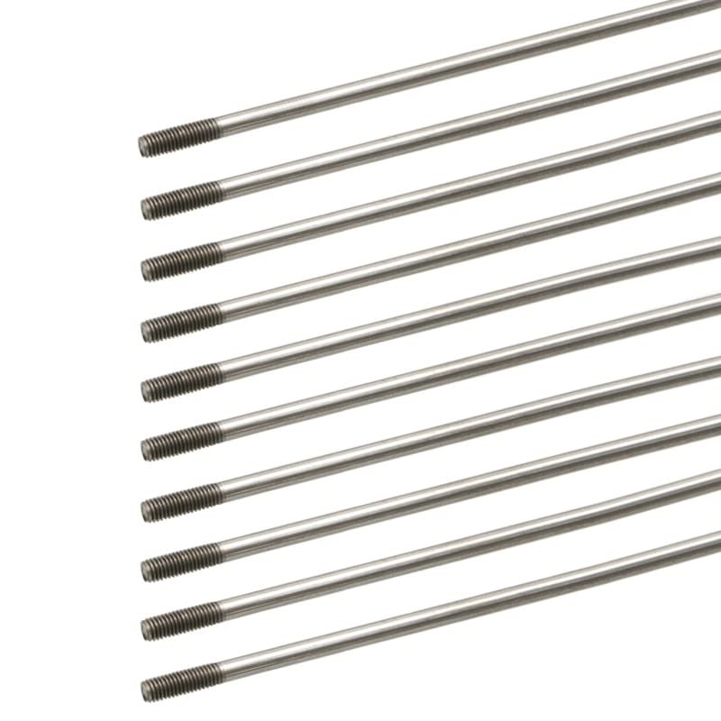 BAIJAC 10PCS M2/M3 Threaded Push Rods Stainless Steel Servo Connecting Stick L150/200/250/300mm Pull Pole for RC Boat/Aircraft Model ( Color : M2x250MM )