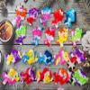 HOZKEAP 20 Packs Bulk fish Mini Pop Fidget Key ChainBirthday Party Favors Supplies and Classroom summer Student Gifts view 2