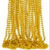32 PCS 7mm Mardi Gras Bead Gold Faux Pearl Beads Necklaces Bulk Party Favor Plastic Play Pearl for 32" Carnival Necklaces Christmas Party St. Patrick's Day Costume Necklace view 1