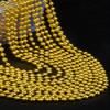 32 PCS 7mm Mardi Gras Bead Gold Faux Pearl Beads Necklaces Bulk Party Favor Plastic Play Pearl for 32" Carnival Necklaces Christmas Party St. Patrick's Day Costume Necklace view 2