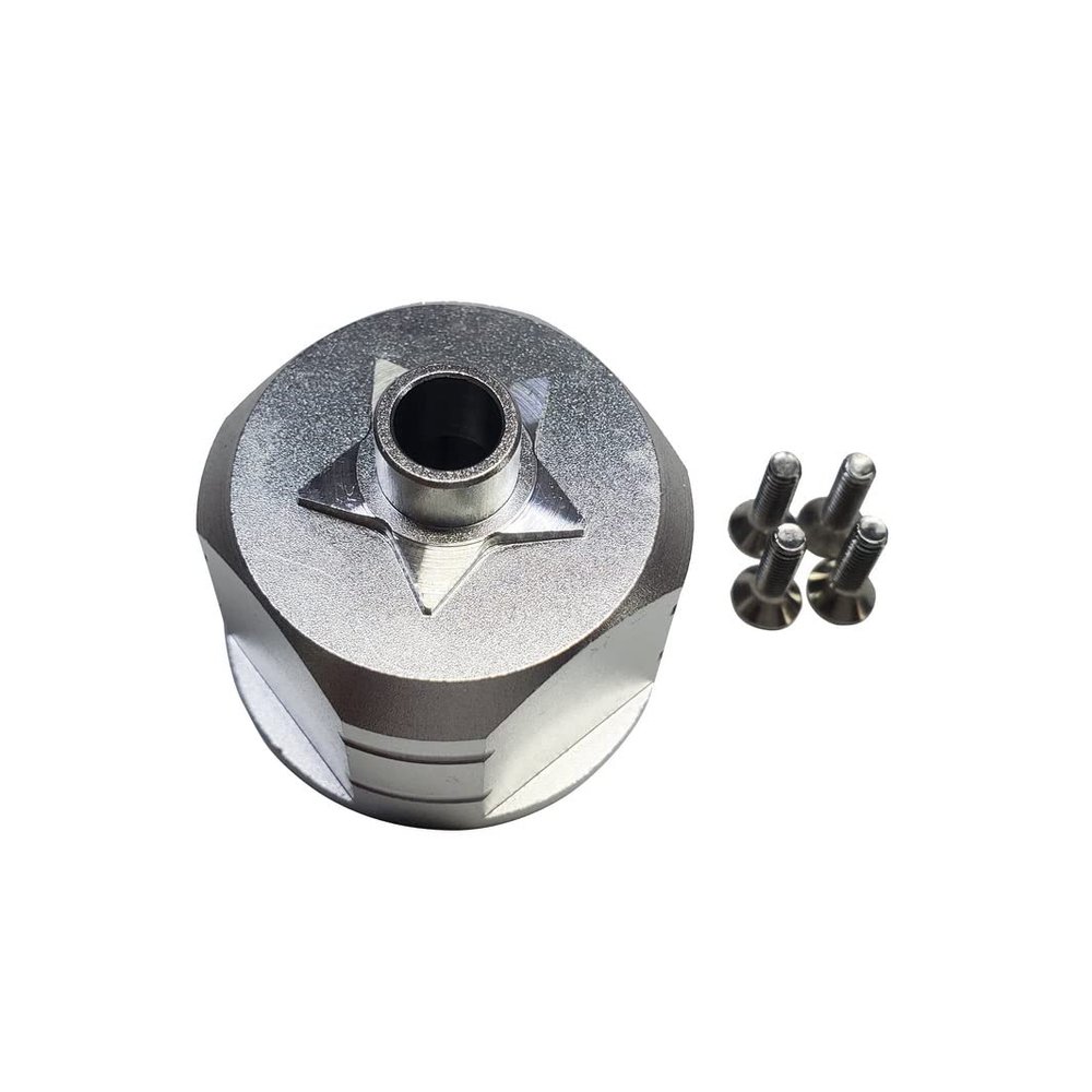 Aluminum Alloy Front/Center/Rear Differential Gear Carrier Diff Case for Traxxas 1/8 4WD Sledge Monster Truck Replace 9581 - Silver