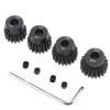 Treehobby 4PCS Metal Steel 32P 5mm Pinion Gear Set 17T 18T 19T 20T with Hex Key for RC Cars(Compatible with 0.8 Metric Pitch) view 1
