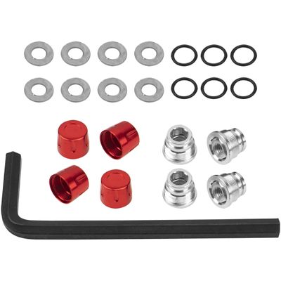 Vgoohobby M4 Wheel Hub Caps Wheel Rim Center Nut Cover Compatible with Traxxas TRX4 TRX6 Axial SCX10 90046 Redcat Gen8 Tamiya 1/10 RC Crawler Car (Red)