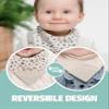 Cheeky Chompers 2-in-1 Baby Dribble Bib With Soft Silicone Teether, Reversible Bandana Style, Innovative Dimple Design Soothes Gums, 3-Layer Absorbency (Leopard Spot Neckerchew) view 3